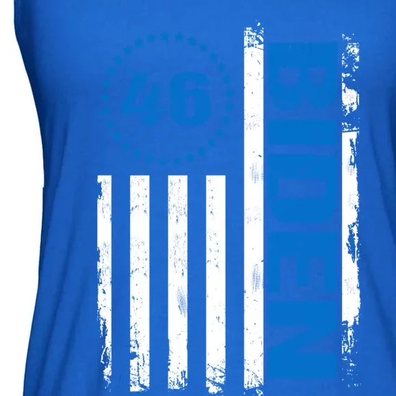 Biden 46 Betsy Ross 13 Star American Usa Flag 4th Of July Meaningful Gift Ladies Essential Flowy Tank