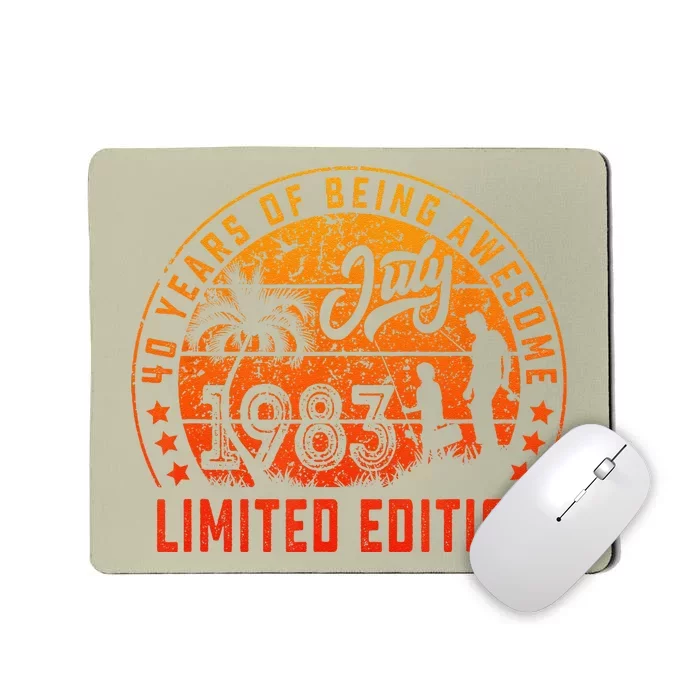 Born 40th Birthday For Retro July 1983 Limited Edition Mousepad