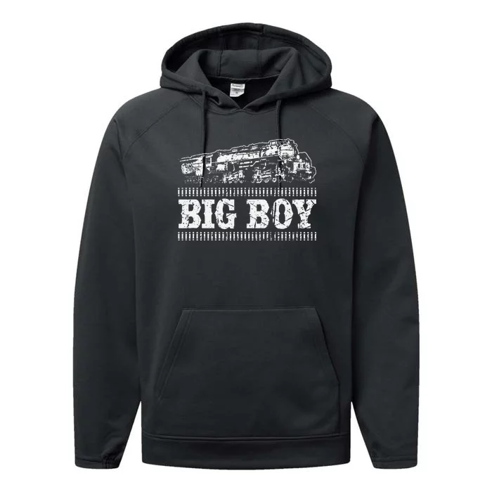 Big 4000 Classic Steam Locomotive Vintage American Train Performance Fleece Hoodie