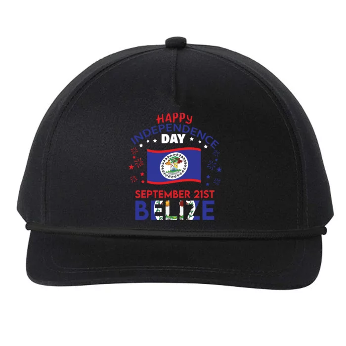 Belize 43rd Independence Day Belizean Pride Belize Flag Snapback Five-Panel Rope Hat