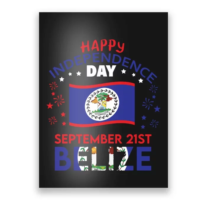 Belize 43rd Independence Day Belizean Pride Belize Flag Poster