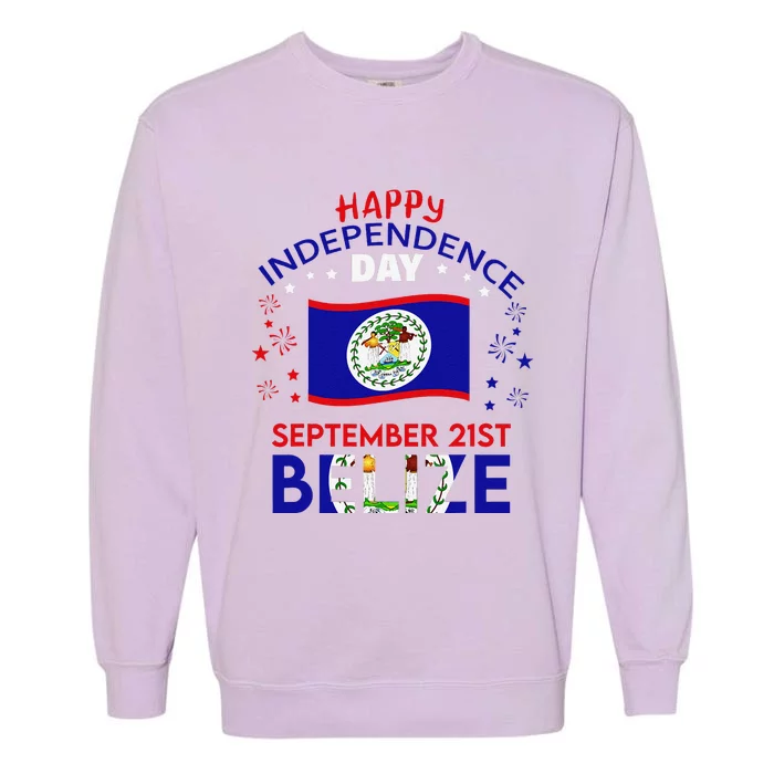 Belize 43rd Independence Day Belizean Pride Belize Flag Gift Garment-Dyed Sweatshirt