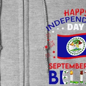 Belize 43rd Independence Day Belizean Pride Belize Flag Gift Full Zip Hoodie