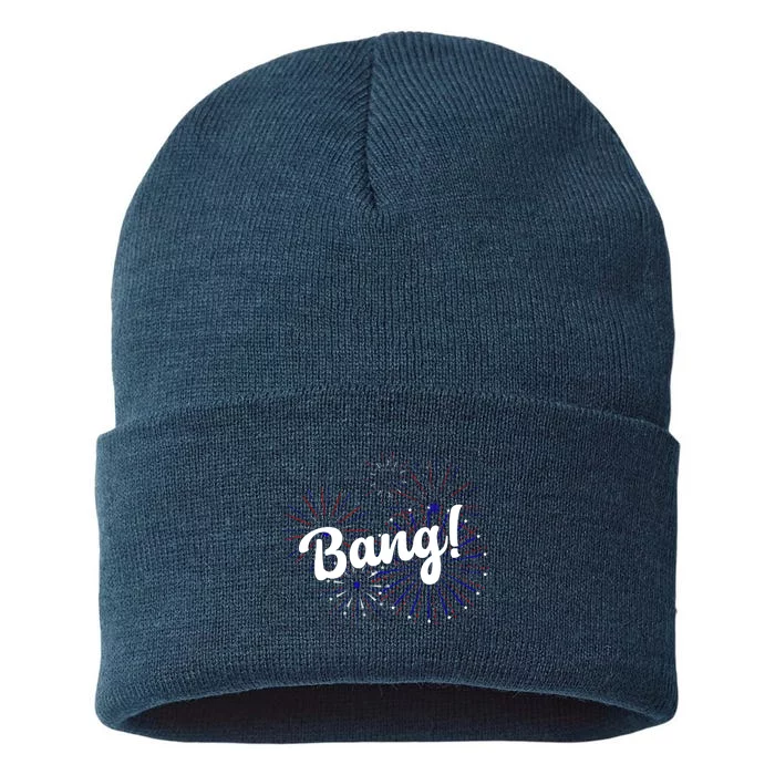 Bang 4th Of July Firework Sustainable Knit Beanie