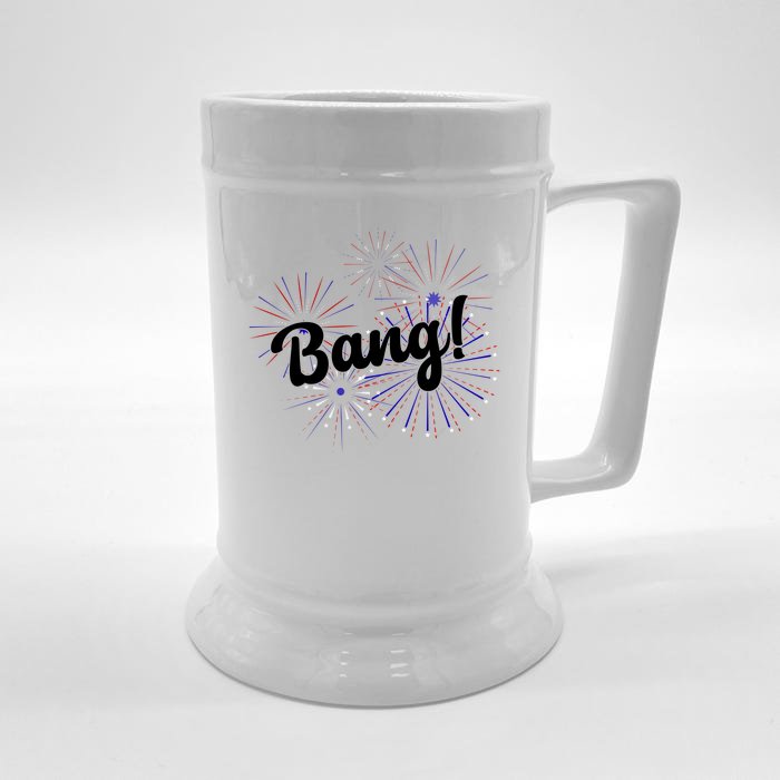 Bang 4th Of July Firework Front & Back Beer Stein