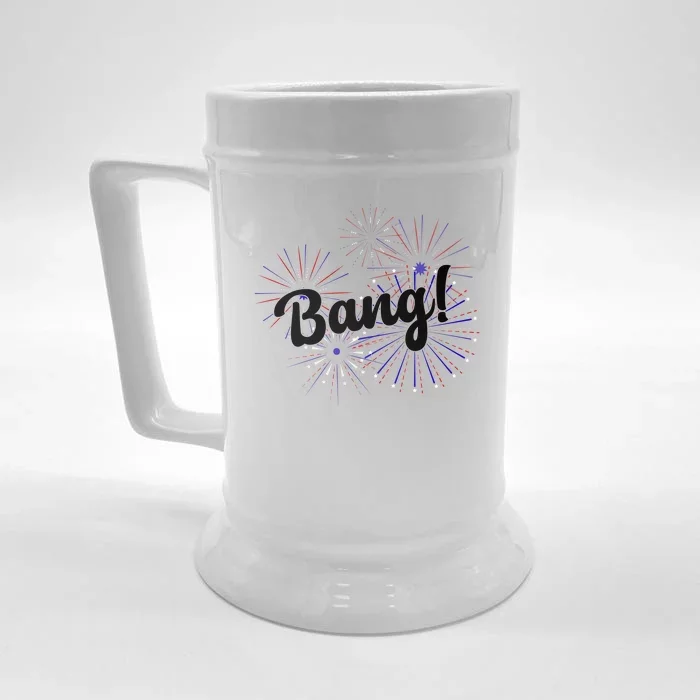 Bang 4th Of July Firework Front & Back Beer Stein