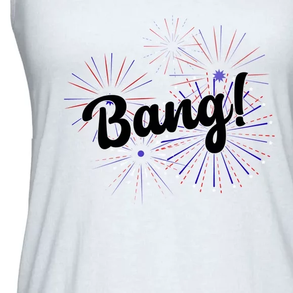 Bang 4th Of July Firework Ladies Essential Flowy Tank