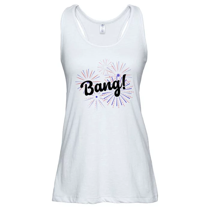 Bang 4th Of July Firework Ladies Essential Flowy Tank