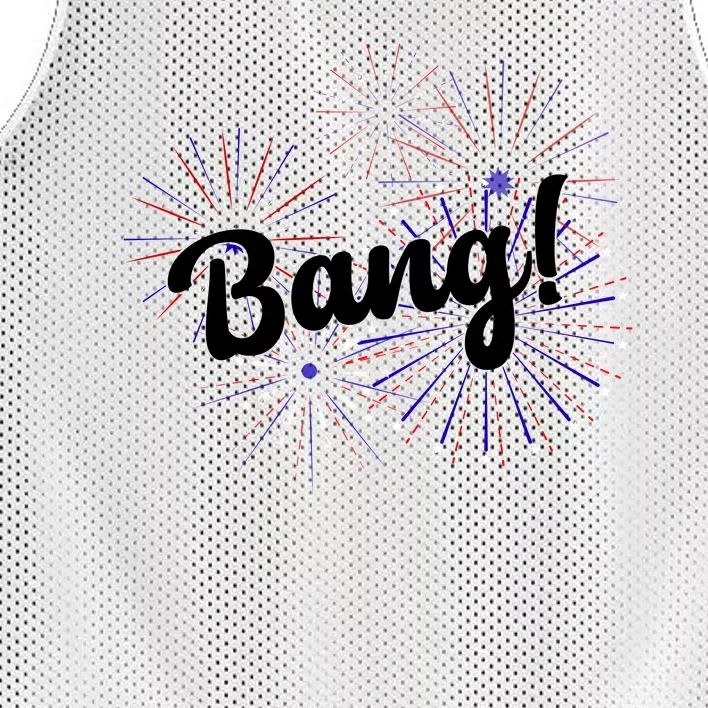 Bang 4th Of July Firework Mesh Reversible Basketball Jersey Tank