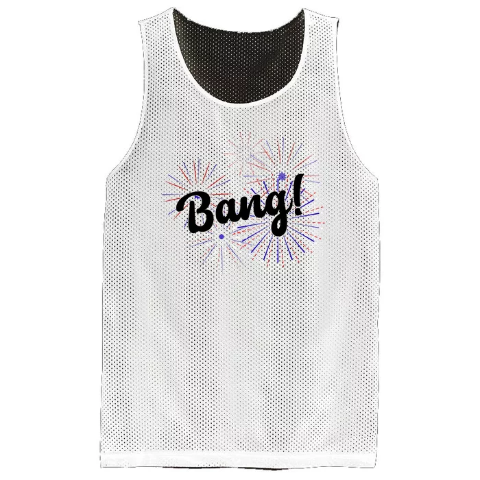 Bang 4th Of July Firework Mesh Reversible Basketball Jersey Tank