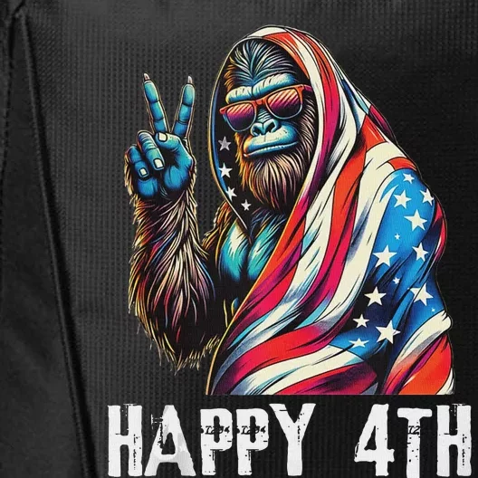 Bigfoot 4th Of July Happy 4th Patriotic Usa Teens Tank Top City Backpack