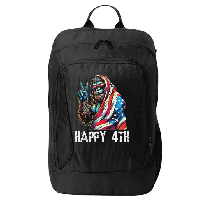 Bigfoot 4th Of July Happy 4th Patriotic Usa Teens Tank Top City Backpack