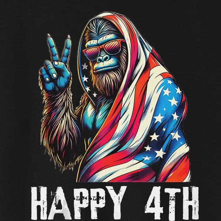 Bigfoot 4th Of July Happy 4th Patriotic Usa Teens Tank Top Women's Crop Top Tee