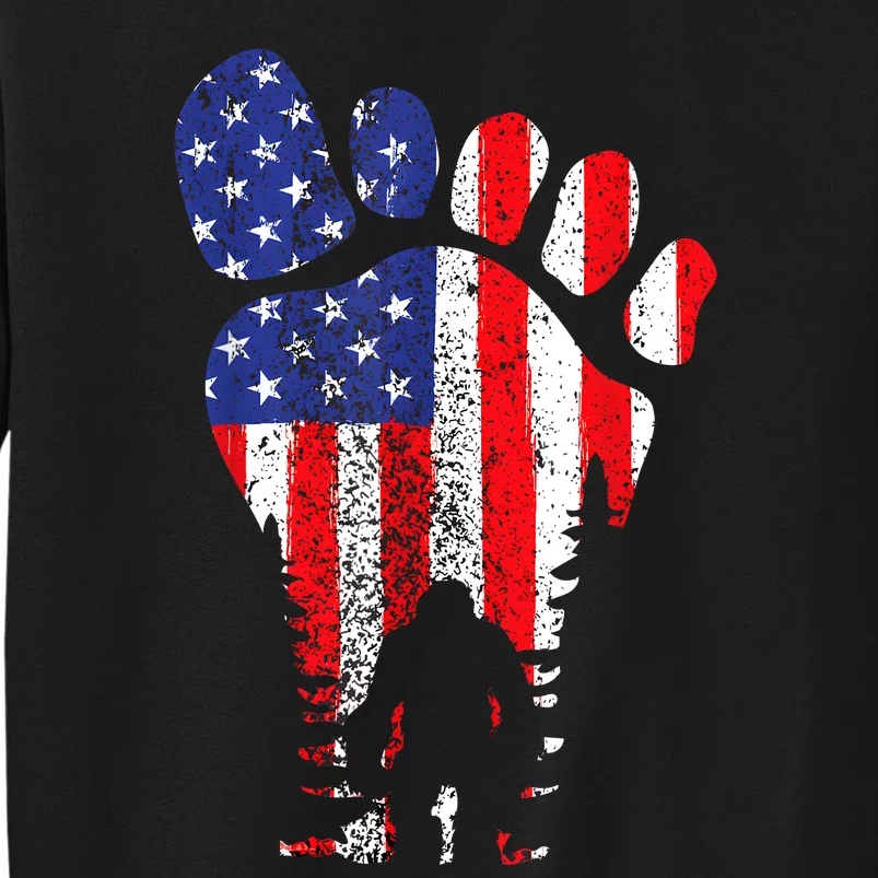 Bigfoot 4th Of July Sasquatch American Flag Patriotic Sweatshirt