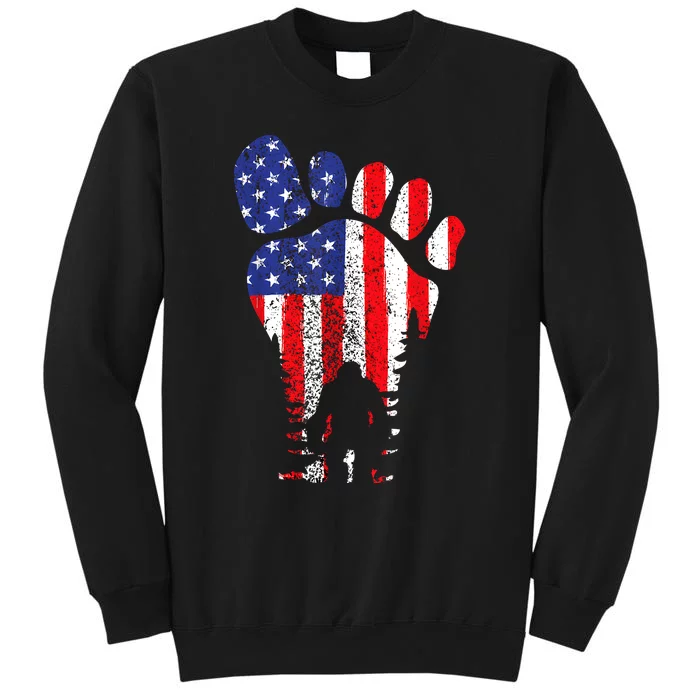 Bigfoot 4th Of July Sasquatch American Flag Patriotic Sweatshirt