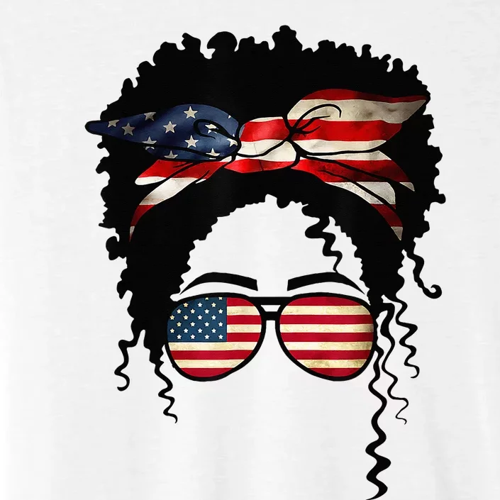 Black 4th Of July African American Flag Queen Black ChromaSoft Performance T-Shirt