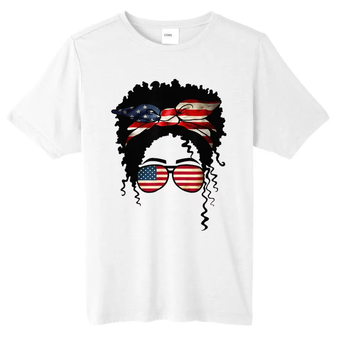 Black 4th Of July African American Flag Queen Black ChromaSoft Performance T-Shirt