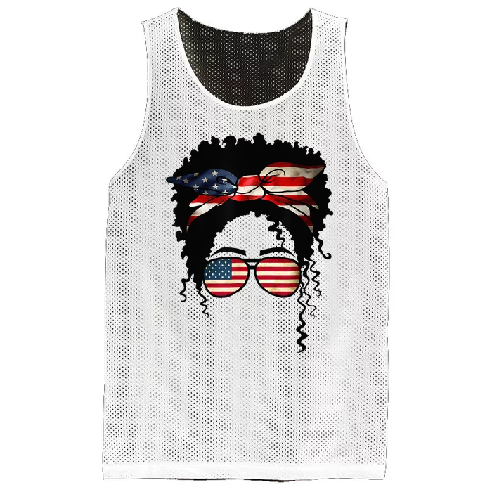 Black 4th Of July African American Flag Queen Black Mesh Reversible Basketball Jersey Tank