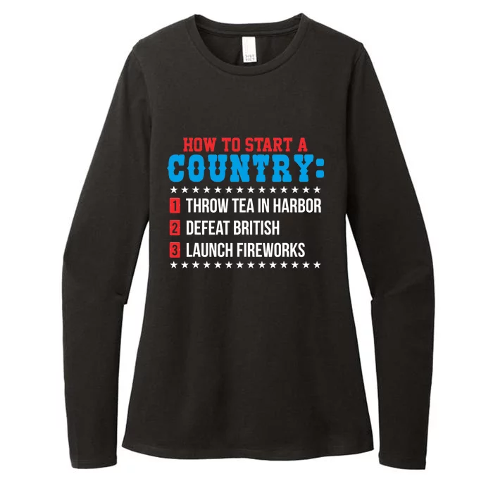 Boston 4th of July Funny Tea Party Patriotic Patriot Gift Womens CVC Long Sleeve Shirt