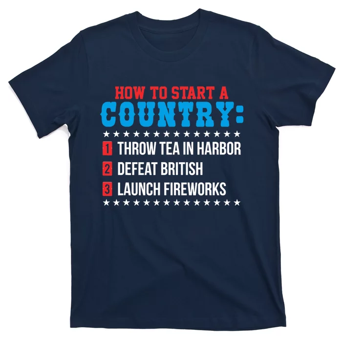 Boston 4th of July Funny Tea Party Patriotic Patriot Gift T-Shirt