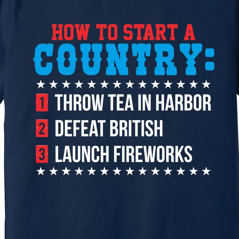 Boston 4th of July Funny Tea Party Patriotic Patriot Gift Premium T-Shirt