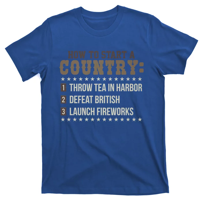 Boston 4th Of July Funny Tea Party Patriotic Patriot Gift Cool Gift T-Shirt