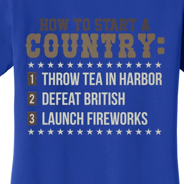 Boston 4th Of July Funny Tea Party Patriotic Patriot Gift Cool Gift Women's T-Shirt