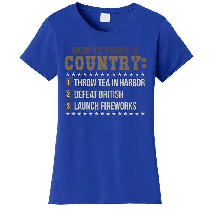 Boston 4th Of July Funny Tea Party Patriotic Patriot Gift Cool Gift Women's T-Shirt