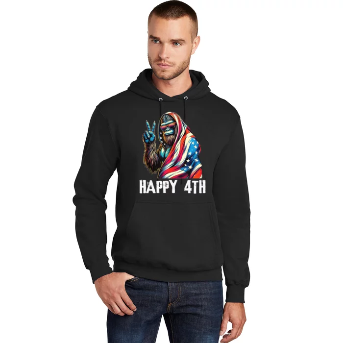 Bigfoot 4th Of July Happy 4th Patriotic Usa Teens Hoodie