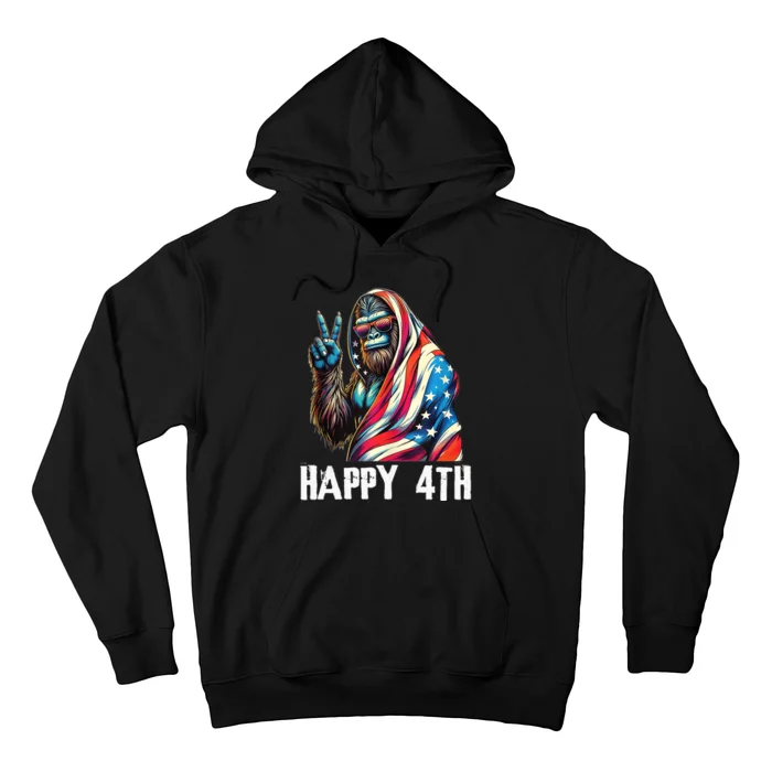 Bigfoot 4th Of July Happy 4th Patriotic Usa Teens Hoodie