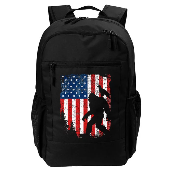 Bigfoot 4th of July Bald Eagle American USA Flag Patriotic Daily Commute Backpack