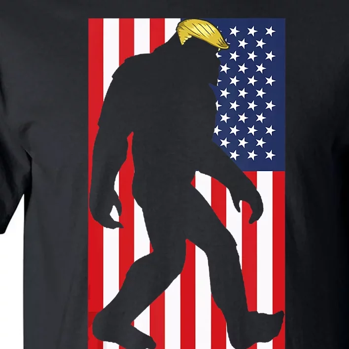 Bigfoot 4th Of July . American Flag Funny Trump Parody Tall T-Shirt