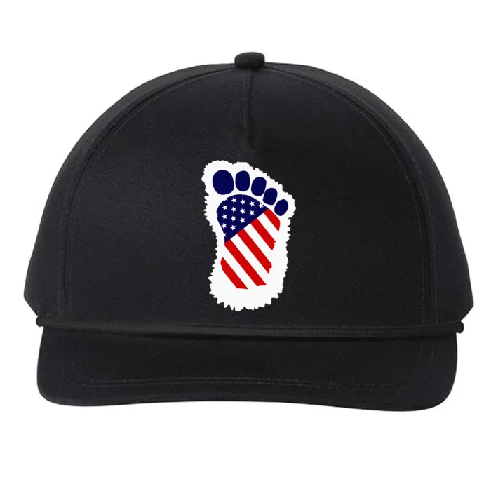 Bigfoot 4th of July Bigfoot American Flag Snapback Five-Panel Rope Hat