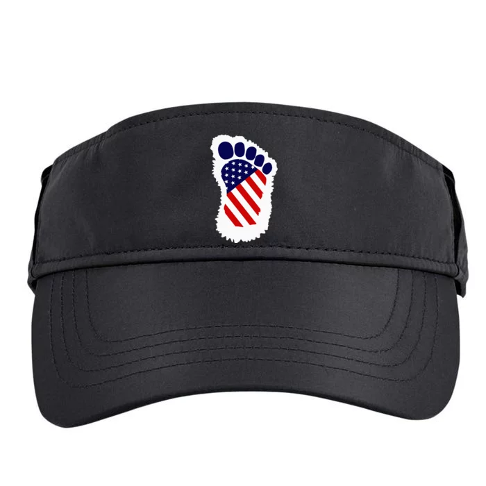 Bigfoot 4th of July Bigfoot American Flag Adult Drive Performance Visor