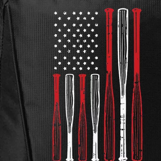 Baseball 4th Of July American Flag Patriotic Sports Player City Backpack