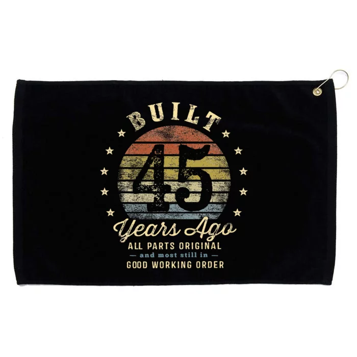 Built 45 Years Ago All Parts Original Gifts 45th Birthday Grommeted Golf Towel