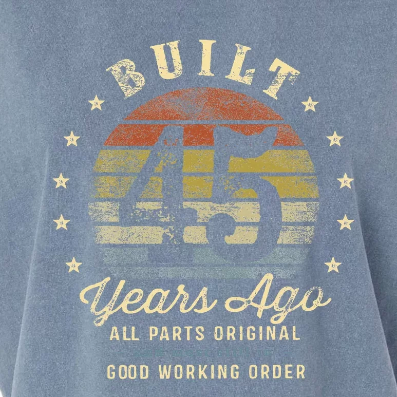 Built 45 Years Ago All Parts Original Gifts 45th Birthday Garment-Dyed Women's Muscle Tee