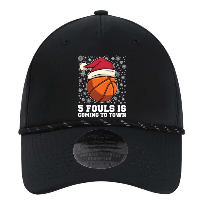 Basketball 5 Fouls Is Coming To Town Gift Funny Basketball Great Gift Performance The Dyno Cap