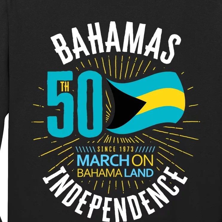 Bahamas 50th Independence Bahamian Flag Nassau Bahamas Flag Long Sleeve Shirt