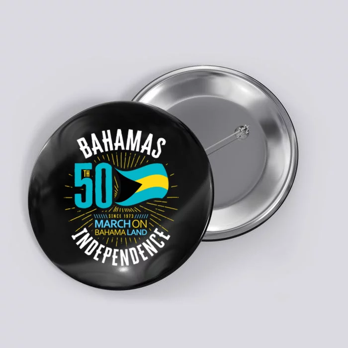 Bahamas 50th Independence Bahamian Flag Nassau Bahamas Flag Button