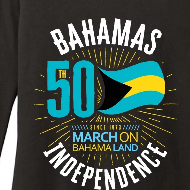 Bahamas 50th Independence Bahamian Flag Nassau Bahamas Flag Womens CVC Long Sleeve Shirt