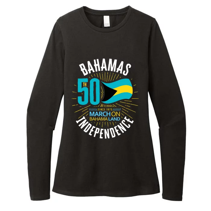 Bahamas 50th Independence Bahamian Flag Nassau Bahamas Flag Womens CVC Long Sleeve Shirt