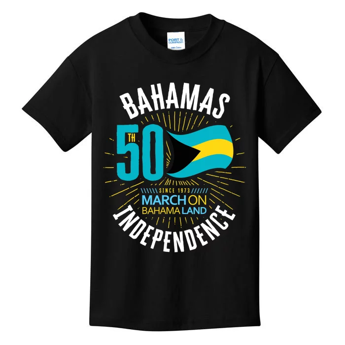 Bahamas 50th Independence Bahamian Flag Nassau Bahamas Flag Kids T-Shirt