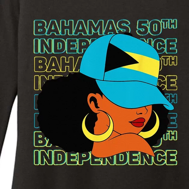 Bahamas 50th Independence Day Bahamian Bahamas Flag Womens CVC Long Sleeve Shirt