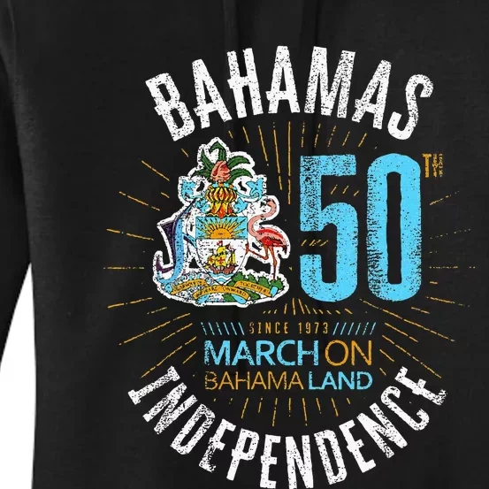 Bahamas 50th Independence Bahamian Flag Nassau Bahamas Flag Women's Pullover Hoodie