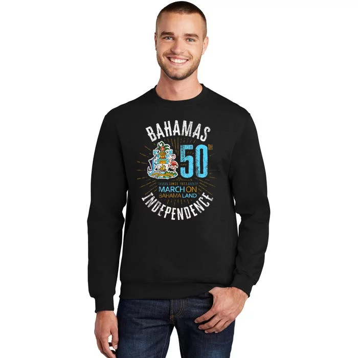 Bahamas 50th Independence Bahamian Flag Nassau Bahamas Flag Tall Sweatshirt