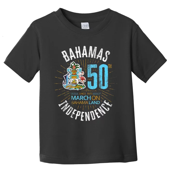 Bahamas 50th Independence Bahamian Flag Nassau Bahamas Flag Toddler T-Shirt