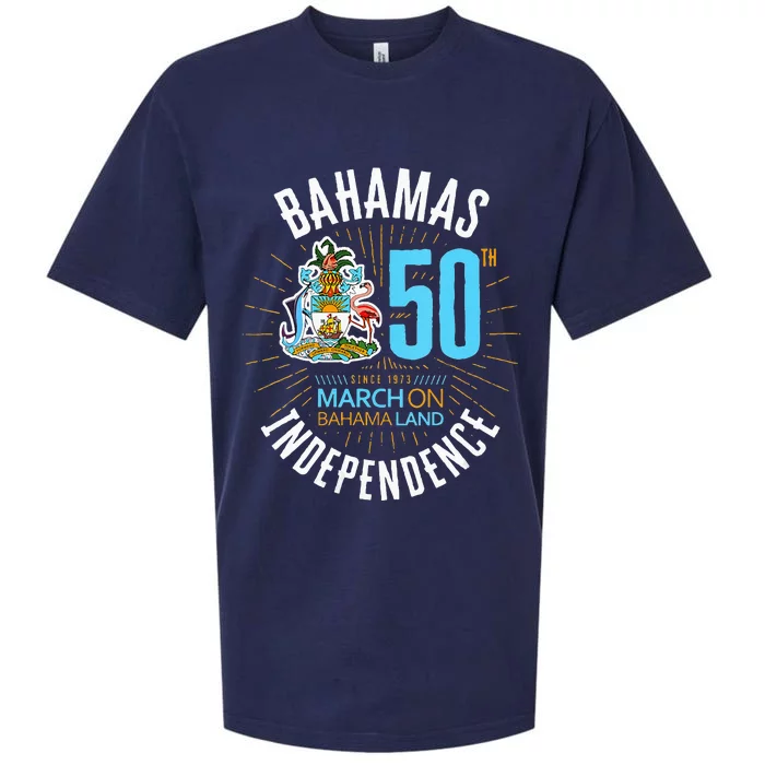 Bahamas 50th Independence Bahamian Flag Nassau Bahamas Flag Sueded Cloud Jersey T-Shirt