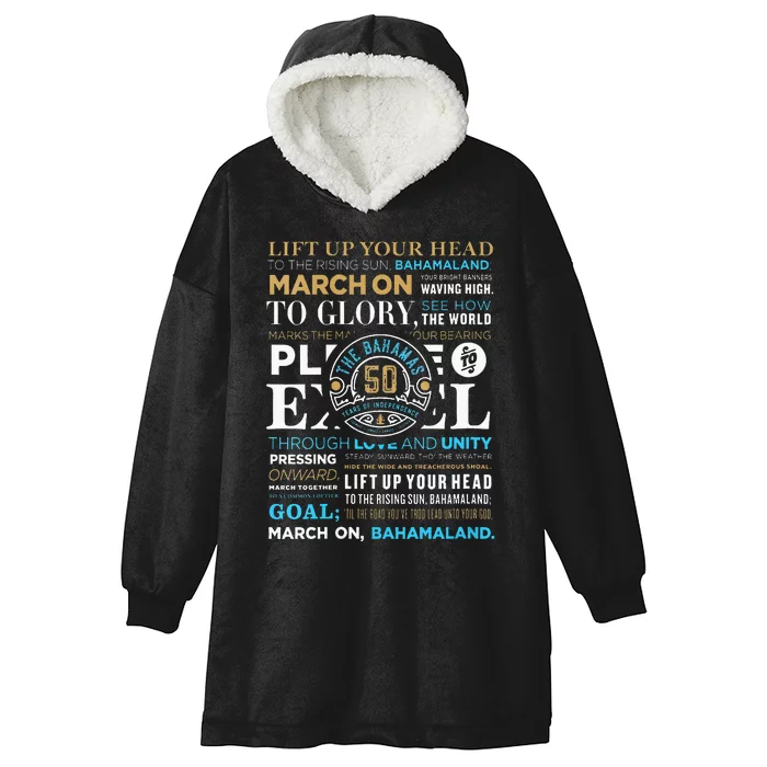 Bahamas 50th Independence Celebration Hooded Wearable Blanket