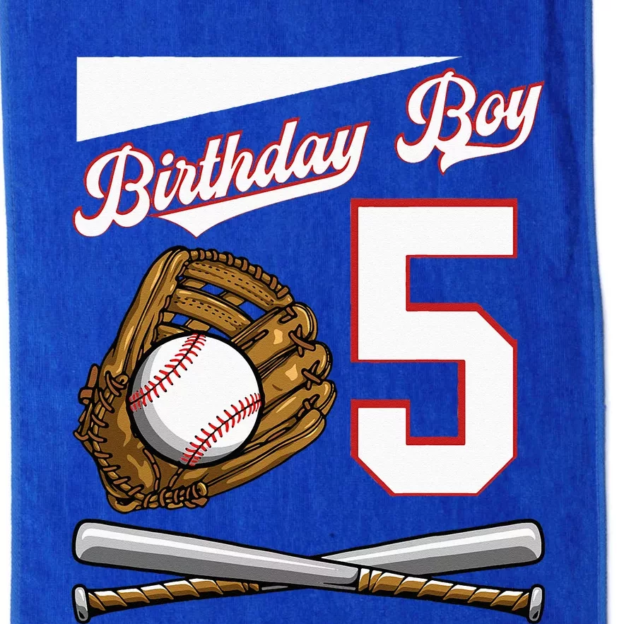 Birthday 5 Party Cake Baseball Field Bat Catcher Homerun Platinum Collection Golf Towel